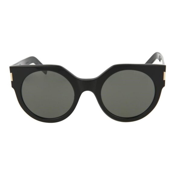 Saint Laurent Womens Round/Oval Black Black Grey Fashion Designer Eyewear - Picture 1 of 4
